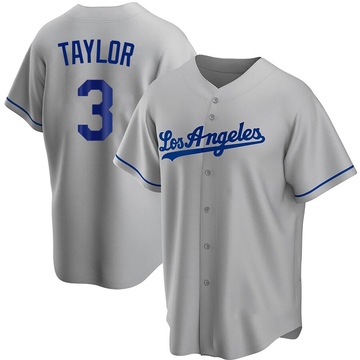 Men's Los Angeles Dodgers Chris Taylor 3 2020 World Series Champions Gray Road  Jersey - Bluefink