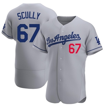Los Angeles Dodgers Vin Scully Autographed White Majestic Cool Base Jersey  Size XL Beckett BAS #AB05429