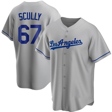 Los Angeles Dodgers Vin Scully Autographed White Majestic Cool Base Jersey  Size XL Beckett BAS #AB05429