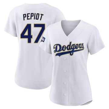 Ryan Pepiot Youth Nike White Los Angeles Dodgers Home Replica Custom Jersey Size: Small